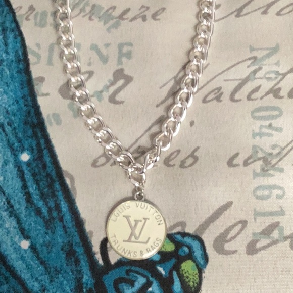 Silver-tone Chain Necklace with Pendant - Picture 5 of 5